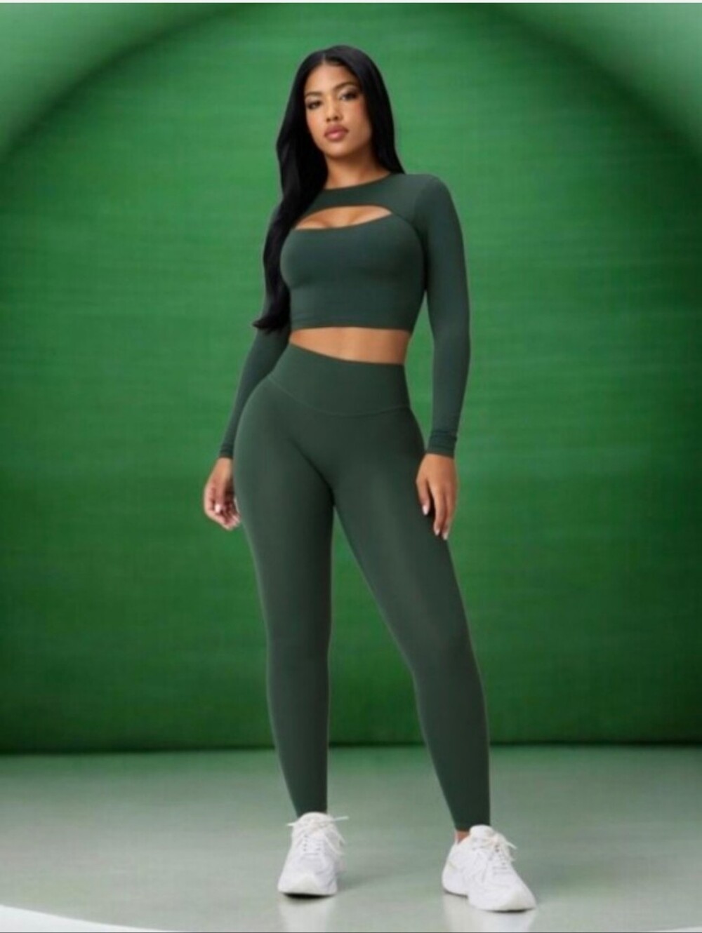 Joylab High-Waist Seamless Leggings in Dark Green